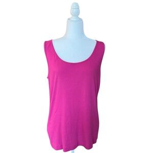 Eddie Bauer Vintage Ribbed Tank Berry Pink XL